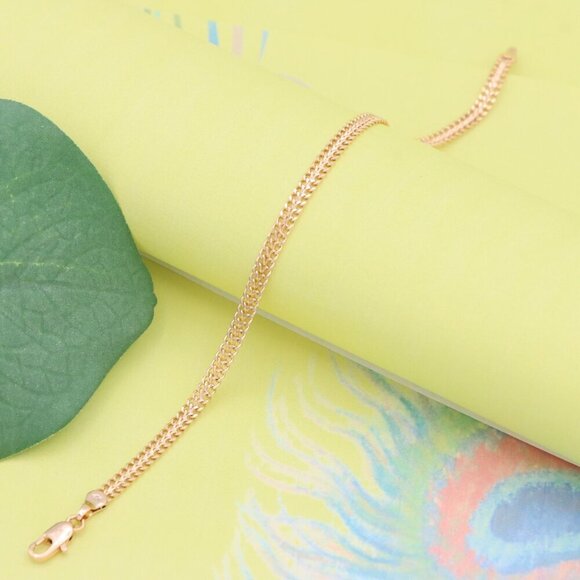 "Minimalist Rose Gold Bracelet with Fine Link Chain, XPBL1116 - Picture 5 of 13